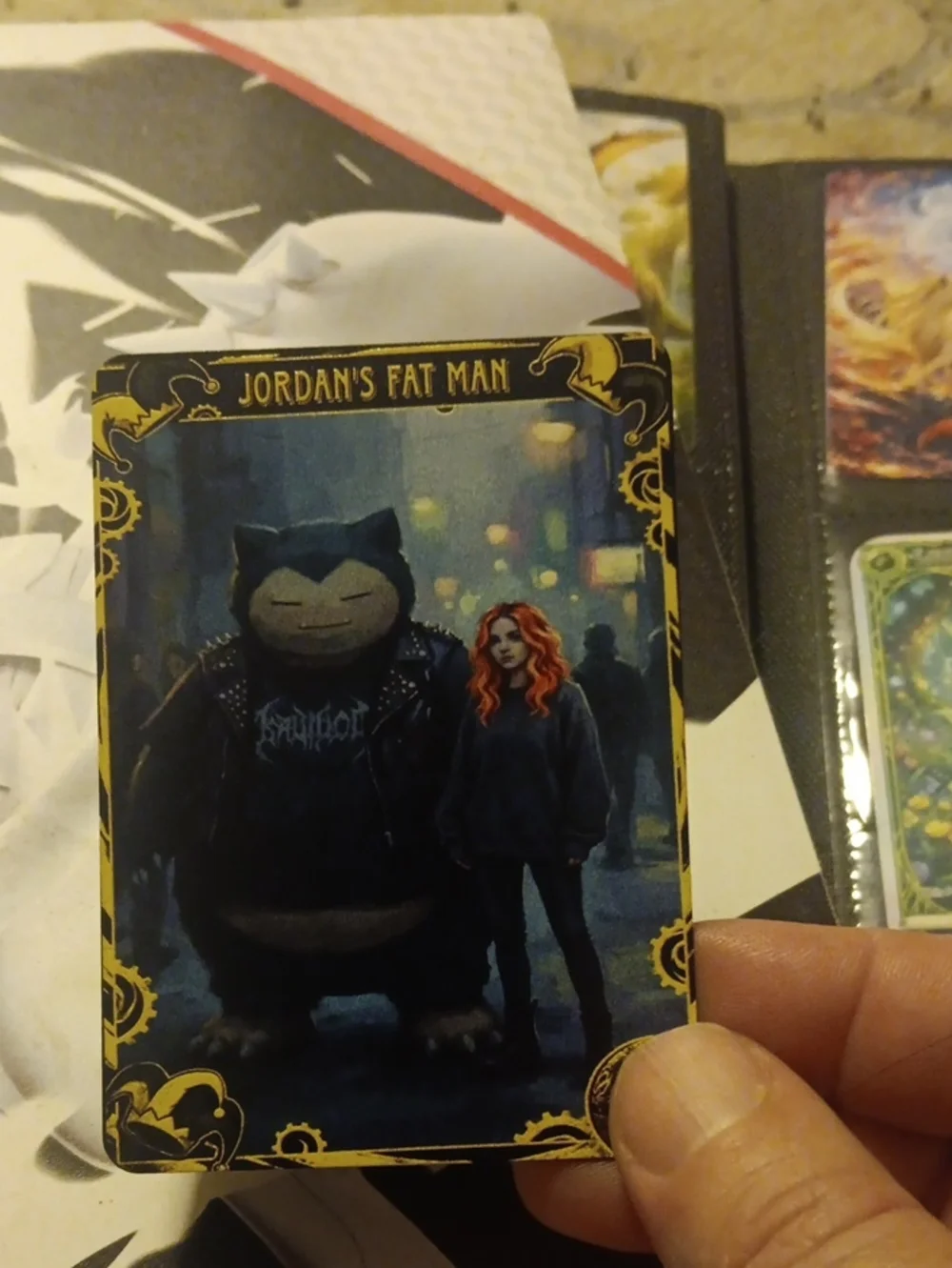 Cat Card - Black and Red Artwork